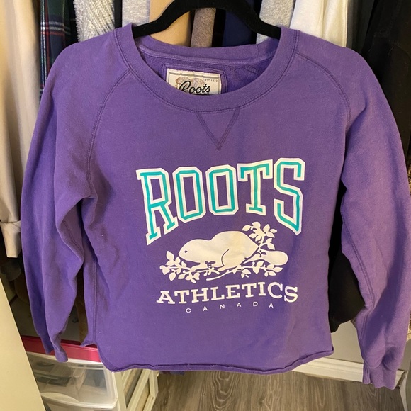 purple roots sweater